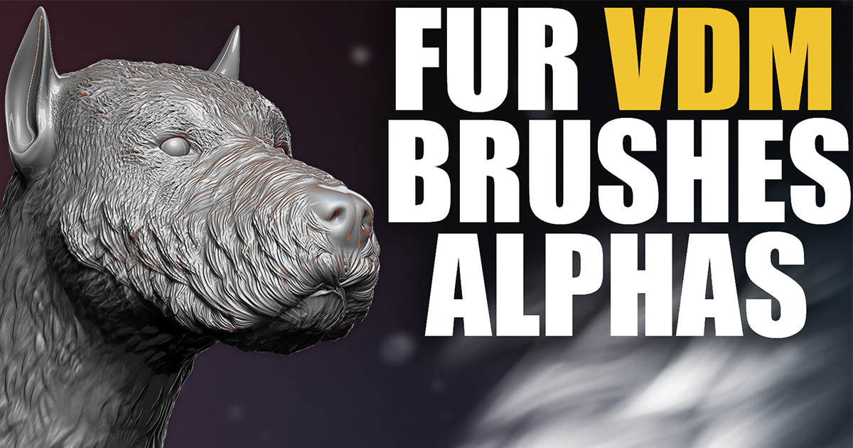 Fur And Hair Brushes Alphas For Zbrush